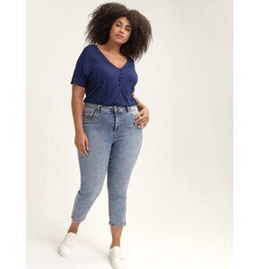 Pennington’s Acid Wash Jeans with Slit Hem Size 12